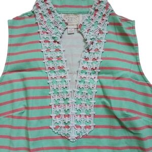 STRIPED SLEEVELESS CLASSIC TUNIC DRESS
